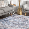 Transitional Vintage Area Rug, Blue, 8'x10'