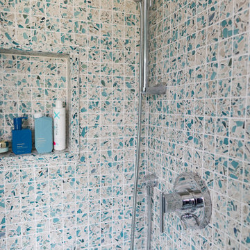 Vetrazzo Floating Blue Mosaic Tiles