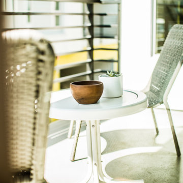 Grey and White Modern Outdoor Patio Seating