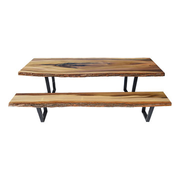 WOODLYNNS EDGE " Live edge slab table and woodwork "
