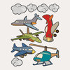Airplanes and Helicopters Vinyl Wall Stickers