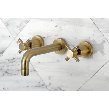 Kingston Brass KS812.DX Concord 1.2 GPM Wall Mounted Widespread - Brushed Brass