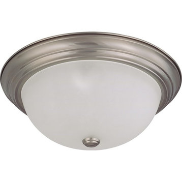 Nuvo Lighting 3-Light 15" Flush Mount with Frosted White Glass