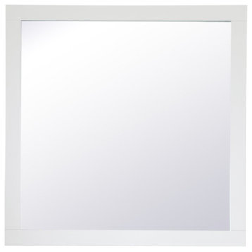 Anderson Square Vanity Mirror, 36", White