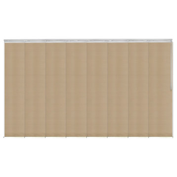 Bisque 8-Panel Track Extendable Vertical Blinds 130-175"W