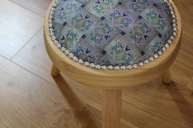 Milking stools/ cross weave  pattern textile design using eco friendly fabric