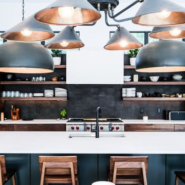 clé cement in the spotlight at contemporary florida beach home