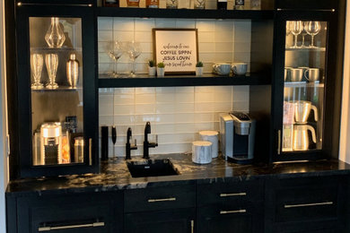 Example of a transitional home bar design