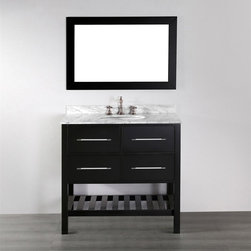 Bosconi 36'' Contemporary Single Vanity (Bottom Towel Rack) SB-250-3 - Bath Products