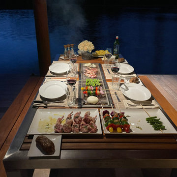 Outdoor Grilling Table at The Watson Residence, Alabama