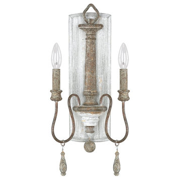 Austin Allen & Co Zoe 2-Light French Country Sconce 9A198A, French Antique