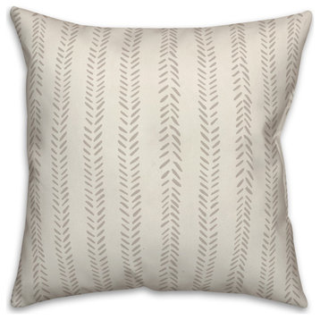 White Petal Lines 18x18 Indoor/Outdoor Pillow