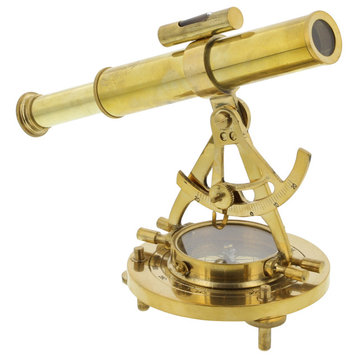 Brass Coastal Telescope Compass, 8 x 8 x 8