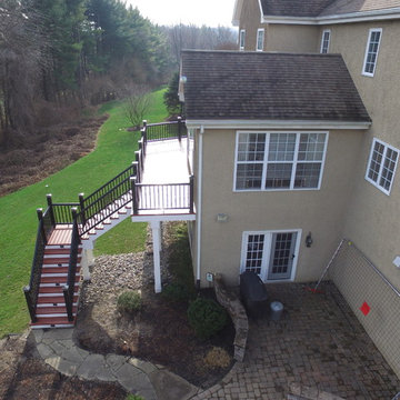 Zuri (Brazillia) Deck Extension with Timbertech Rails, Post & Beam Wraps & Light