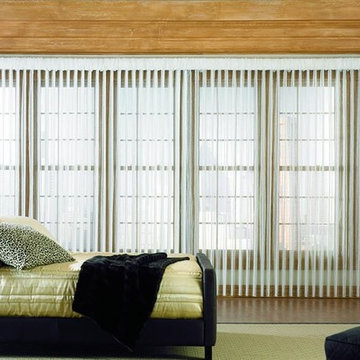 GREEN VERTICAL BLINDS - Lafayette sheer vertical blinds
