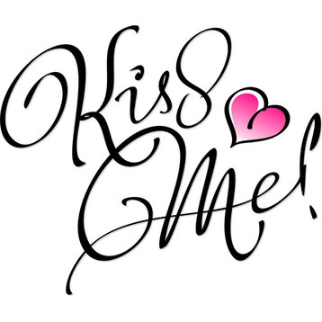 Kiss Me Picture Art Decal, 15x20"
