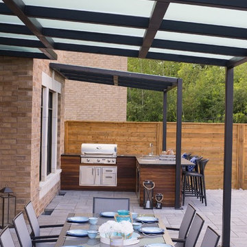 Elegant Landscaping Project In Toronto With Pool Construction & Outdoor Kitchen