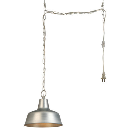 Design House 579409 Mason Hardwired or Plug-In Instant Pendant - Galvanized