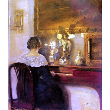 Carl Vilhelm Holsoe A Lady Playing the Spinet Wall Decal