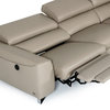 Divani Casa Versa Light Taupe Eco-Leather Chaise Sectional With Recliner, Right