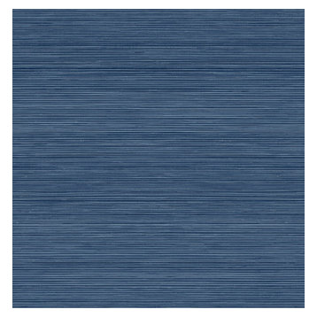 Indigo Crossweave Peel and Stick String Wallpaper, Blue, Bolt