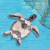 Sea Turtle Wall Decor Pewter Checkered
