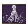 Purple Background, White Octopus