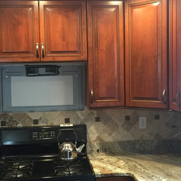 cabinet refacing--maple with rope molding