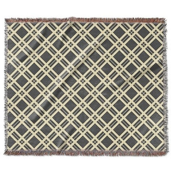 "Diagonal Plaid Thick" Woven Blanket 60"x50"