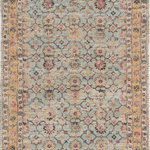 KAS - KAS Morris 2225 Hudson Rug, Spa, 7'6"x9'6" - Our Morris rugs portray the beauty of old world tradition with a modern twist. Hand-woven jute and polyester chenille chindis designed with vibrant and trendy colors in distressed traditional prints. Keeping the tradition authentic, these rugs are made in India and have a low pile height. These rugs are a beautiful accent piece whether your style is classic and traditional or unique and trendy.