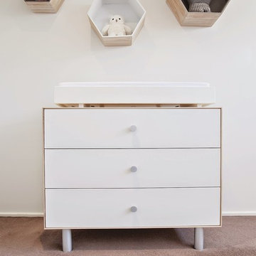 Calm Yellow & Grey Nursery Interior