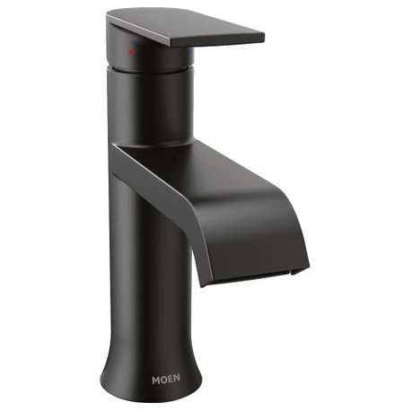 Moen Genta Single Hole Modern Bathroom Sink Faucet, Matte Black