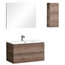 Valentina Modular Wall-Mounted Vanity Unit Set With Opaque White Sink, 90 cm