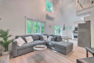 Inspiration for a modern living room remodel in Other