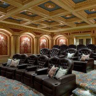 Mediterranean home cinema in Tampa.