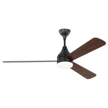 Monte Carlo Streaming 60" Smart LED Ceiling Fan 3STMSM60MBKD Midnight Black