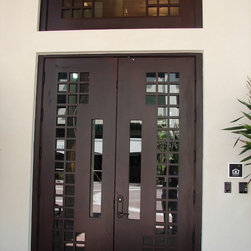 Mahogany Square Impact Doors - Front Doors