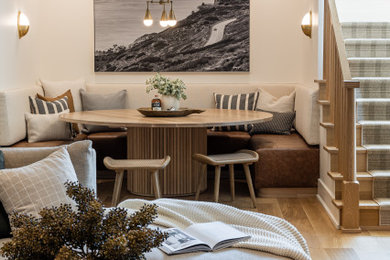 Example of a transitional basement design in Orange County