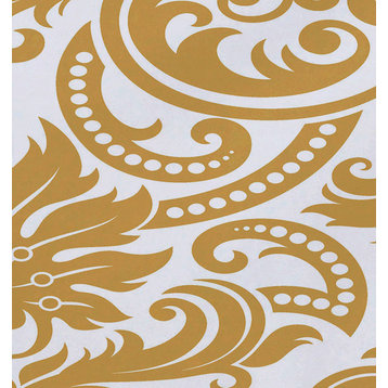 Alexys, Floral Print Placemat, Gold