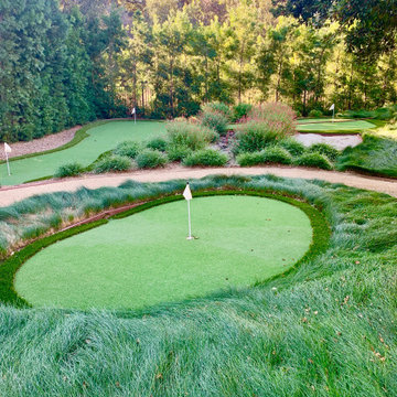 Putting Green with Pondless Waterfall