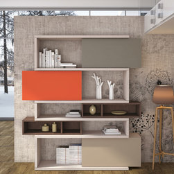 Modern Italian Modular Bookcase Velvet 128 - $2,759.00 - Bookcases