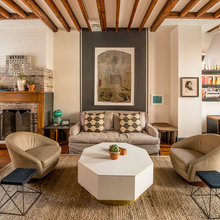 Fireplace and wall art