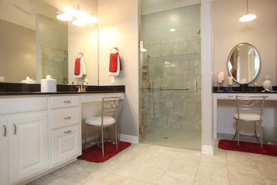 Inspiration for a timeless alcove shower remodel in Louisville