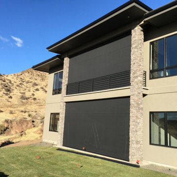 Exterior Solar Shades - Motorized and Manual