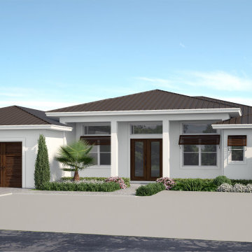Exterior Home from 3D Model to Final Render