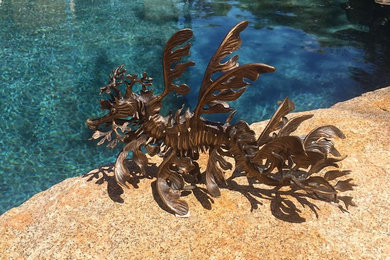 Bronze Leafy Sea Dragon Sculpture (Horizontal Version)