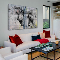 "Facing Horses" Painting Print on Wrapped Canvas, 30"x20"