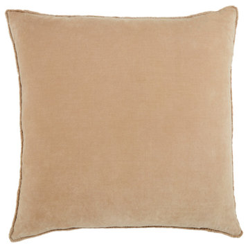 Jaipur Living Sunbury Solid Throw Pillow, Beige, Polyester Fill
