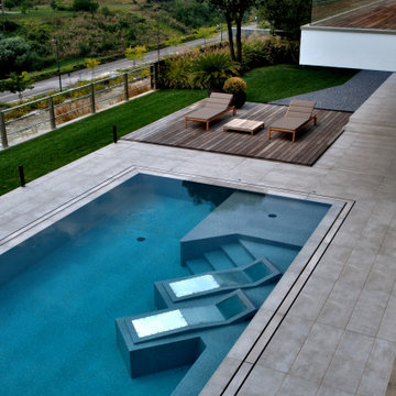 House pool - concrete wood