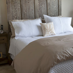 4 panel vintage door headboard for a full size bed - Headboards